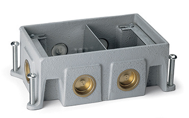 Product image for Wiremold 880CS2-1 1" 94 In? 2-Gang Cast Iron Floor Box