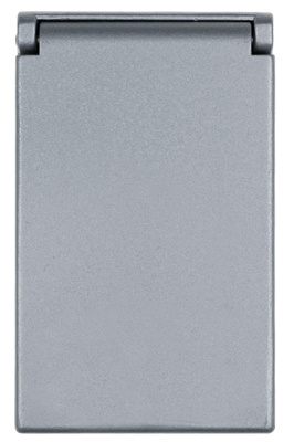 Pass & Seymour 4512 WeatherproofHeavy CastAluminum Cover Decorator/Ground Fault Circuit Interrupter Vertical - Gray Product image for Pass & Seymour 4512 WeatherproofHeavy CastAluminum Cover Decorator/Ground Fault Circuit Interrupter Vertical - Gray