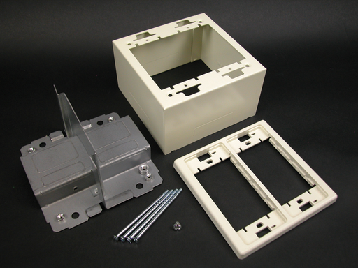 Product image for Wiremold 2444D-2AFW 2400D-Series Divided Device Box Fitting, Fog White