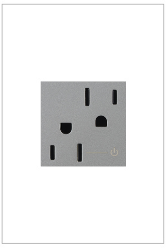 Product image for Pass & Seymour ARCH152-M10 15A 125V half Control adorne Outlet - Magnesium