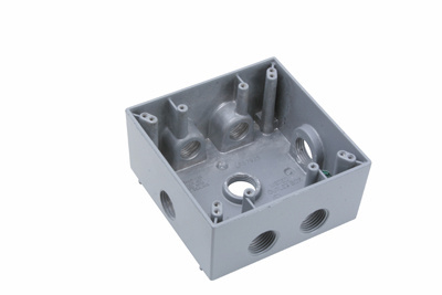 Product image for P&S WPB282 WP BOX 2G 7 HOLE 1/2 GY