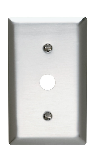 Pass & Seymour SS12 1Gang Wall Plate, Phone/Cable, Standard - Stainless Steel Product image for Pass & Seymour SS12 1Gang Wall Plate, Phone/Cable, Standard - Stainless Steel