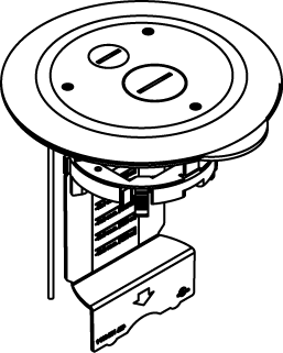 Product image for Wiremold 8814FFCTCGY Dual Service Furniture Feed Cover, Gray