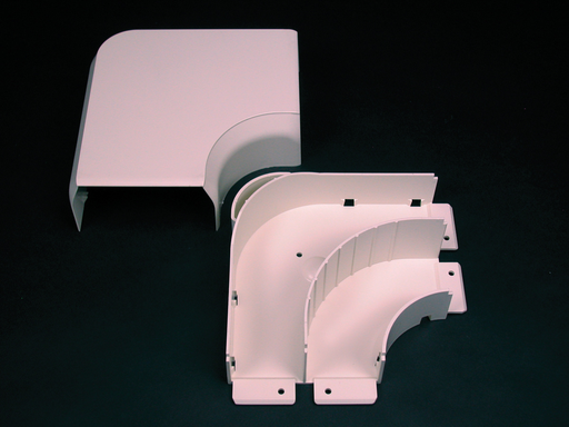 Product image for Wiremold 40N2F11V CableSmart 40N2-Series Radiused Full Capacity Flat Elbow Fitting