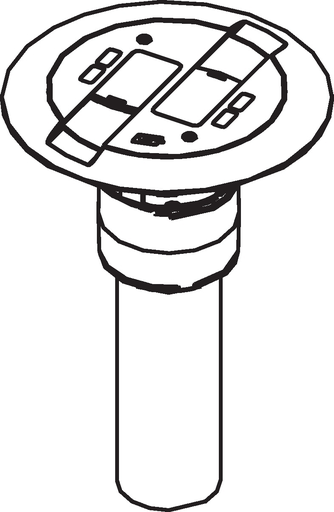 Product image for Wiremold RC9AMDTCBS RC9AMDTC Communications Assembled Poke-Thru Device