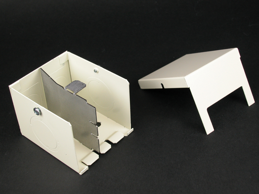 Product image for Wiremold 2410D-FW 2400D-Series Divided Entrance End Fitting, Fog White