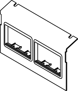 Product image for Wiremold C8004P-2ACT AC-Series Communication Plate