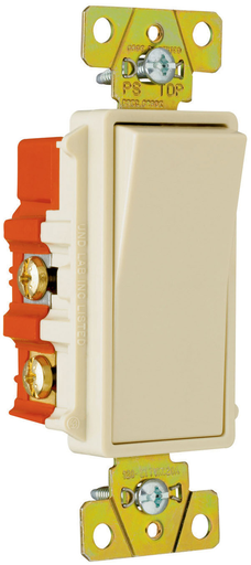 Product image for Pass & Seymour 2624-I Four-Way, Back And Side Wire, Decorator Switch, 20 Amps, 120/277 Volts, Ivory.
