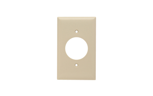 Product image for Pass & Seymour SP720-I 1-Gang 1-Power Outlet Receptacle Ivory Smooth Thermoset Plastic Standard Wallplate