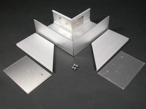 Product image for Wiremold AL3311 AL3300-Series 90 Degree Flat End Fitting