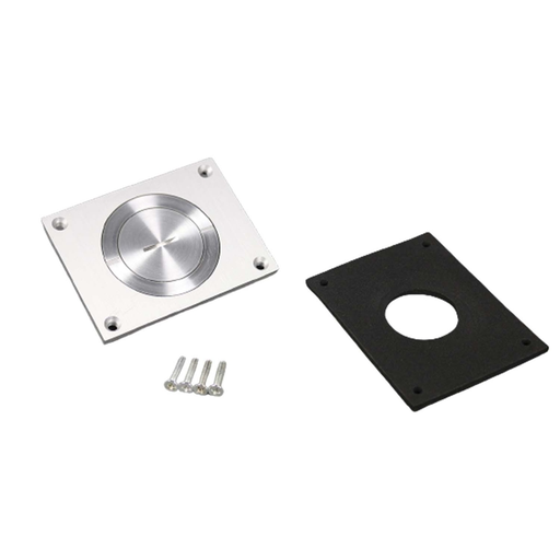 Product image for Wiremold 830CKTCAL 3.29 x 4.3" Brushed Aluminum Floor Box Power or Communication Cover Plate