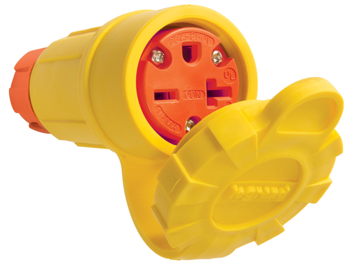 Product image for Pass & Seymour 15W48AM SteriGuard Straight Blade Connector 20A, 250V, Yellow