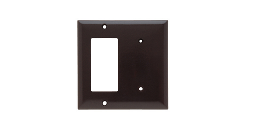 Product image for Pass & Seymour SP1426 2Gang Wall Plate, Decorator/Blank, Standard - Brown
