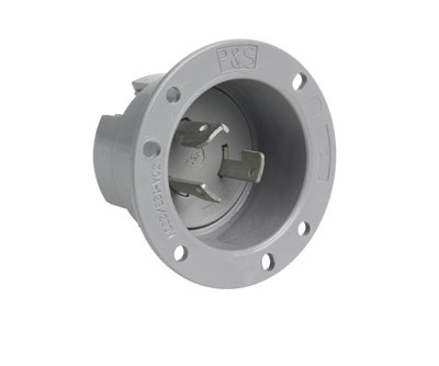 Product image for Pass & Seymour 3334-SS Flanged Inlet 3wire 30amp 125/250V Turnlok