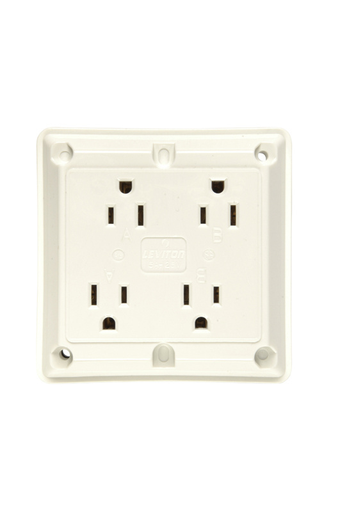 P&S 415W QUAD RECEPT 15A 125V W Product image for P&S 415W QUAD RECEPT 15A 125V W