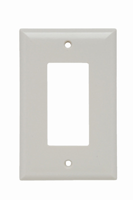 Product image for Pass & Seymour SPJ26-LA 1-Gang 1-Decorator Light Almond Smooth Thermoset Plastic Junior-Jumbo Wallplate