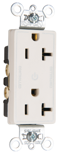 Product image for Pass & Seymour 26352-CDLA 20A 125V Dual Controlled Plug Load Duplex Outlet Light Almond