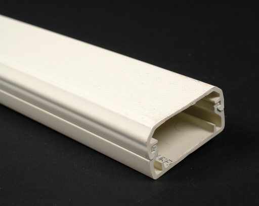 Product image for Wiremold NM2000BC 5 Foot x 1-3/4 x 1" Ivory Non-Metallic 1-Channel Raceway Base and Cover