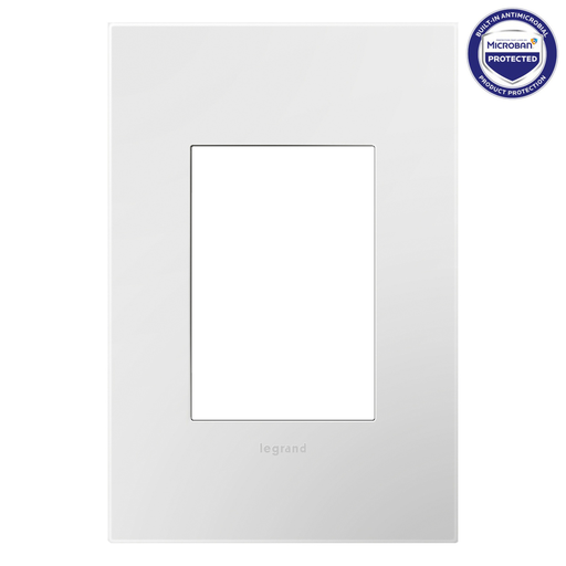 Product image for Pass & Seymour AWP-1G3WHW4 1-Gang 3-Module Wall Plate - Gloss White on White