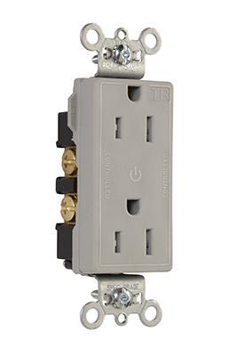 Product image for P&S TR26262CDGRY PLUG LOAD DECO 15A