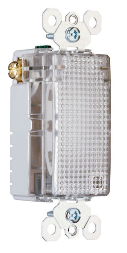Product image for Pass & Seymour TMHWL-ENSCC 120 VAC Clear LED Enhanced Decorator Full Hallway Night Light
