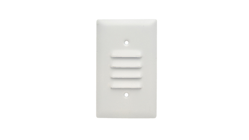 Product image for Pass & Seymour SS771-W 1Gang Wall Plate, Vertical Louver, Standard - 302 Stainless Steel, Painted White