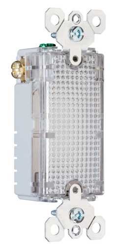 Product image for Pass & Seymour TMHWL-LOUVCC 120 VAC Clear LED Decorator Full Hallway Night Light