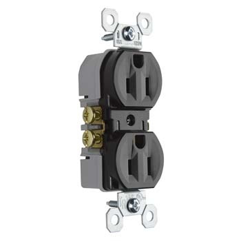 Mayer-DDS-Trademaster® 15A 125V Tamper-Resistant Duplex Receptacle, Brown-1