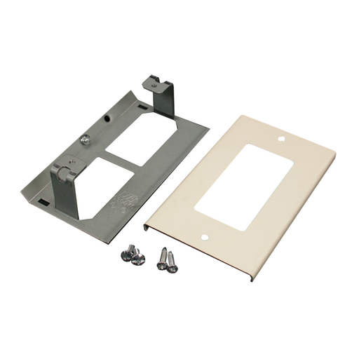 Product image for Wiremold V3048R 4-1/2" Ivory Steel 1-Channel Raceway Rectangular Decorator Receptacle Cover