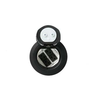 Product image for Wiremold 4ATCP4RBK 4AT-Series Prewired All Power Evolution™ Poke-Thru Device-Black