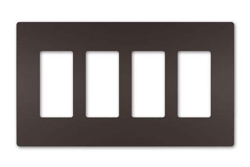 Product image for Pass & Seymour RWP264DB 4Gang Screwless Wall Plate, Radiant® - Dark Bronze