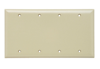 Product image for Pass & Seymour SP43-I 4Gang Wall Plate, Blank, Standard - Ivory