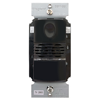 Product image for Wattstopper DSW-301-B Dual Technology Wall Switch Occupancy Sensor, 120/277V - Black