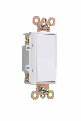 Product image for Pass & Seymour 2628-W Four-way, Back and Side Wire, Illuminated Decorator Switch, 20 amps, 120V - White