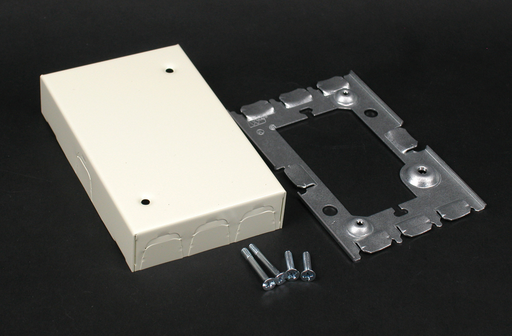 Product image for Wiremold V5760 4-5/8 x 2-7/8 x 15/16" Ivory Steel 1-Channel Raceway Blank Extension Box