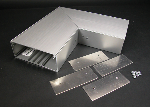 Product image for Wiremold AL5211 AL5200-Series Large Multi-Channel Raceway Flat Elbow Fitting