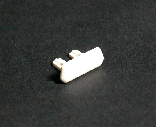 Product image for Wiremold 410B 13/16 x 1/2" Ivory Non-Metallic 1-Channel Raceway Blank End