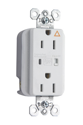Product image for Pass & Seymour IG5262-WSP Isolated Ground Surge Protective Duplex Receptacle, Back & Side Wire, 15A 125V - White