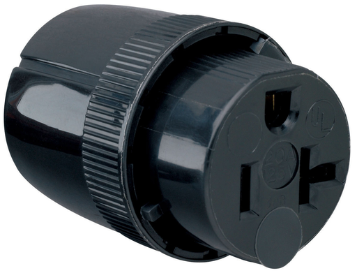 Product image for Pass & Seymour 5374-BK Straight Blade Connector 20A 125V Dead Front