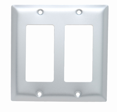 Product image for Pass & Seymour SA262 2Gang Wall Plate, Decorator, Standard - Aluminum
