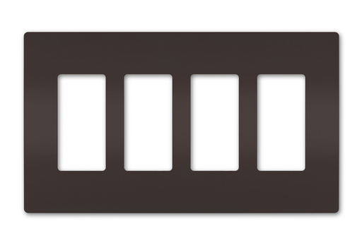 Product image for Pass & Seymour RWP264 4Gang Screwless Wall Plate, Radiant® - Brown