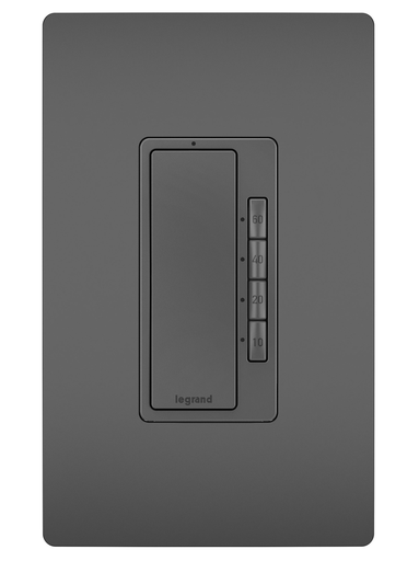 Product image for Pass & Seymour RT2BK 5-Button 120 VAC 1/6 Hp Black Digital Timer