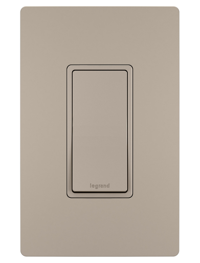 Product image for Pass & Seymour TM870-NICC10 Decorator Switch, 1Pole, 15A 120/277V w/ Ground, Side and Back Wire - Nickel