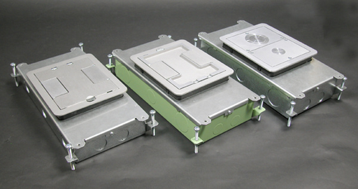 Product image for Wiremold RFB2 1-Gang 50.2 In? Steel Rectangular Recessed Floor Box