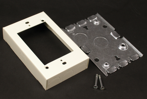 Mayer-DDS-Wiremold 500/700 Series Shallow Switch and Receptacle Box Fitting, Ivory-1