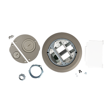 Product image for Wiremold 6ATCFFNK 6" Nickel Recessed Furniture Feed Poke-Through Assembly