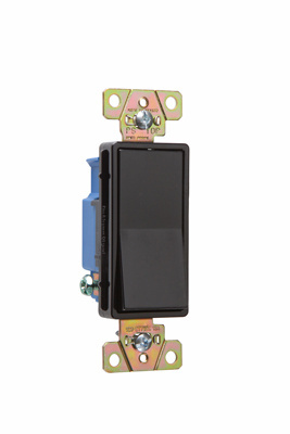 Product image for Pass & Seymour 2601-BK Single Pole, Back and Side Wire, Decorator Switch, 15 amps, 120/277V - Black