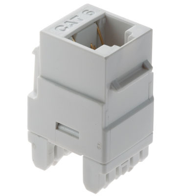 Product image for Pass & Seymour AC6RJ45W1 Cat 6 T568-AB Keystone Insert - White