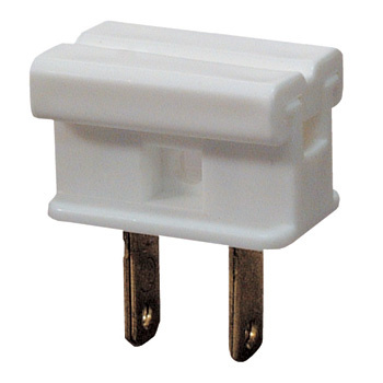 Product image for Pass & Seymour 123-PW 125 VAC 10 Amp White Non-Polarized Easy Wire Plug