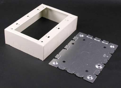 Mayer-DDS-Wiremold 500/700 Series Three-Gang Switch and Receptacle Box Fitting, Ivory-1